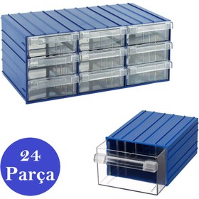 Resim Venoa Ds45 Şeffaf Çekmeceli Avadanlık Parça Kutusu 24 Parça 175x230x110 Mm 