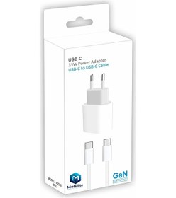 Resim Apple Apple iPhone 16 Plus Uyumlu 35w Gan Gerçek Güç Type-c Adaptör + 60w Type-c Type-c Kablo Şarj Set 