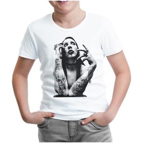 Resim Lord Tshirt Marilyn Manson Beyaz Çocuk Tshirt 