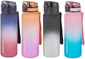Resim Uzspace FiftyFifty 500ml Çift Renk Softtouch FF Collection Tritan Su Matarası Turuncu-Mor 