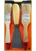 Resim Boya Kestirme Fırça- Spatula Seti 3lü 
