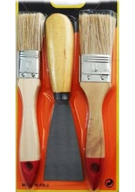 Resim Boya Kestirme Fırça- Spatula Seti 3lü 