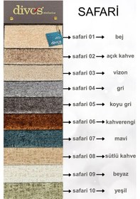 Resim Dives Tekstil Safari 1.kalite Lüks Döşemelik Kumaş Serisi Vizon 