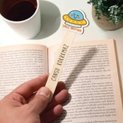 Resim Şirin Uzaylı İsimli Ahşap Kitap Okuma Ayracı 
