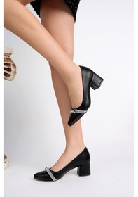 Resim Epaavm - Siyah Cilt Taşlı Stiletto - Namlı210101 Siyah 