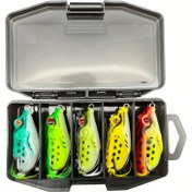 Resim 5 adet Thunderfrog Balıkçılık Yemleri Seti, PVC ve Kurşun Kurbağa Şeklinde Yem Kiti, 9g/13g, Gerçekçi Tasarım ile Keskin saç tokası ile Tüm Su Katmanları için 