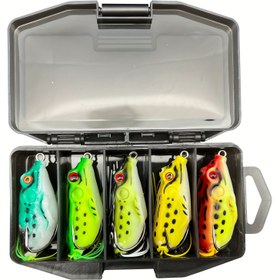Resim 5 adet Thunderfrog Balıkçılık Yemleri Seti, PVC ve Kurşun Kurbağa Şeklinde Yem Kiti, 9g/13g, Gerçekçi Tasarım ile Keskin saç tokası ile Tüm Su Katmanları için 