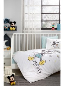 Resim Özdilek Bebe Mickey Tek Kişilik Disney Lisanslı Nevresim Takımı Goodnight 