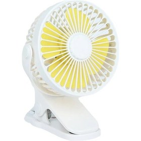Resim Creative Mini Taşınabilir Masa Vantilatörü Klipsli Şarj Edilebilir Beyaz Usb İle Çalışır 