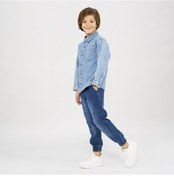Resim Panço Erkek Çocukdüğmeli Denim Gömlek Mavi 2411bk06002-4251 001 