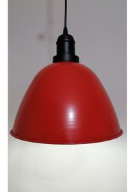 Resim Riolight Retro Kırmızı Içi Beyaz Tekli Metal Sarkıt Çap: 28Cm (538289614) 