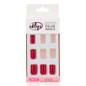 Resim Eklips Takma Tırnak Kırmızı Square 24'lü 