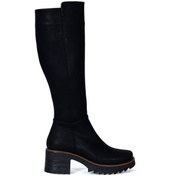 Resim Siyah Kapital Topuklu Kadın Çizme Siyah 