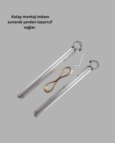 Resim Bfs Kare Küpeşte Uyumlu Balkon Çamaşır Askısı 25x60 Cm Beyaz Pratik Diğer 