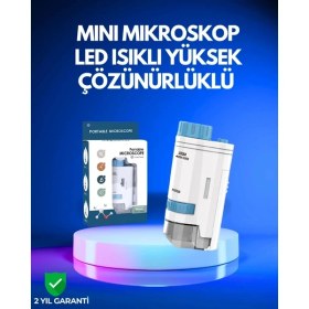 Resim Beruflic Pmma Optik Lensli Kompakt Taşınabilir Mikroskop 