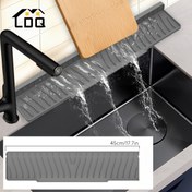 Resim LDQ Katlanabilir Silikon Lavabo Sıçrama Koruyucu - 44.96cm x 44.96cm Dar Kenar Dren Pad, ve Temizlemesi Kolay, Mutfak ve Banyo Lavaboları için Mükemmel, Banyo Lavabo Koruyucu | Katlanabilir Tasarım | Silikon Lavabo Sıçrama Koruyucu, Mutfak Lavabo Aksesuarı 