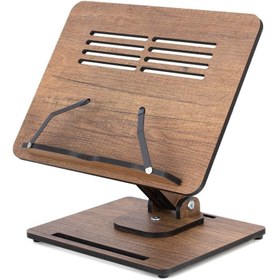 Resim Vigo Wood Kitap Okuma Standı Yükseklik Ayarlanabilir Katlanabilir 360º Dönebilen Laptop Standı 