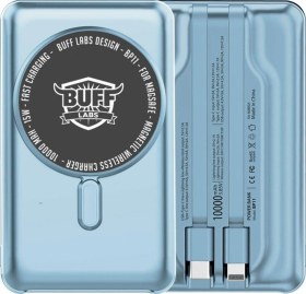Resim Buff Bp11 10000mah Magsafe Uyumlu Dahili Kablolu Powerbank Blue-18854 Düz 
