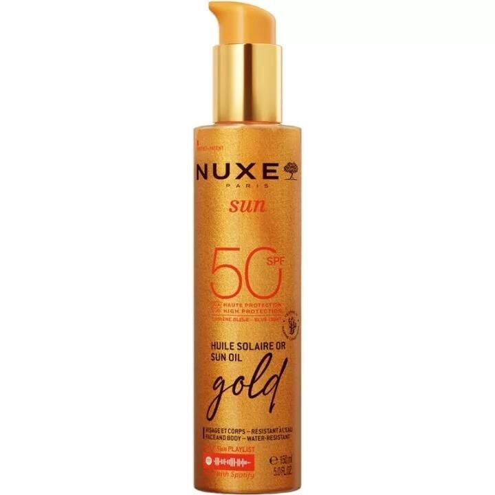 Nuxe Sun Altın Işıltılı Bronzlaştırıcı ve Koruyucu Yağ SPF50 150 ml Fiyatı ve Özelliklerı - Badem