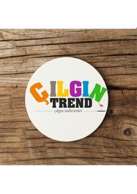 Resim Firmaya Özel 10 Adet Yuvarlak Ahşap Bardak Altlıgı Çok Renkli 