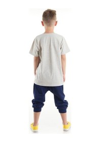 Resim Denokids Mushi Mavi Kaykay Erkek Çocuk T-Shirt Kapri Takım Çok Renkli 