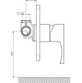 Resim Fuego Ankastre Duş Bataryası Krom Mad105 Gpd 