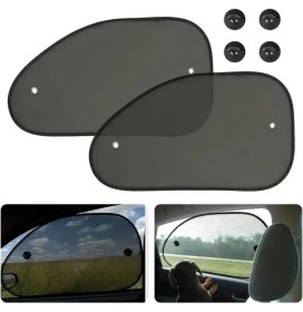 Resim Polham 65X38 cm Güneş ve Uv Işın Engelleyici Yan Camlar Için Güneşlik, Görüş Engellemeyen Yan Güneşlik 