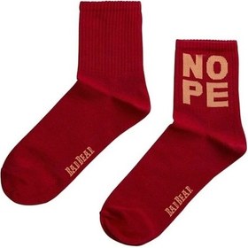 Resim Bad Bear Erkek Çorap Nope Tall-21845 Bordo 