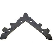 Resim Skygo Antika Tarz Dekoratif Pirinç Lale Köşe Gönye - Üst, 133x133 mm, Oksit 