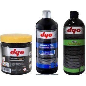 Resim Dyo Kalın Pasta 1 Lt + Hare 1 Lt + Cila 1 Lt Set 