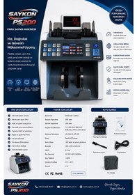 Resim Saykon Ps200-8 Ülkeli Para Sayma Makinesi 