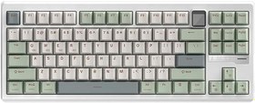 Resim Ajazz QS87 Max Alüminyum Alaşımlı TFT Ekranlı Custom Mekanik Klavye (QS87 Max - Yeşil Beyaz) 