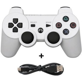 Resim Beyaz-sony Ps3 Denetleyici Desteği Bluetooth Kablosuz Gamepad Play Station 3 Joystick Konsolu Forps3 Controle Pc İçin 