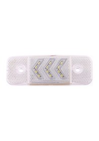Resim Ahmet Otomotiv Beyaz Side Marker Lamba 15 Ledli 12v-24v 11,5cm 