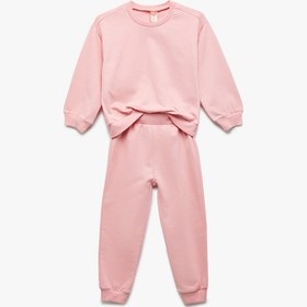 Resim Koton Şardonlu Pamuklu 2'li Eşofman Takımı Pembe 6wmg10135ak Gül 
