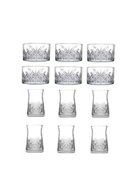 Resim Paşabahçe Timeless Kristal Çay Bardağı - Çerezlik Sunum Seti 24 Prç. 