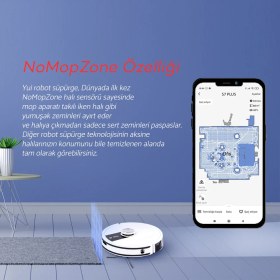 Resim Yui S7 Nomopzone Özellikli Akıllı Robot Vacuum & Mop Süpürge Beyaz(Yui Türkiye Garantili) 