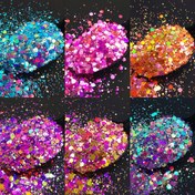 Resim 25g Chameleon Renk Değiştiren Kalın Parıltı - El Sanatları, Slime, Tumbler, Reçine ve Takı Yapımı için Canlı Neon Renkler - Dayanıklı Plastik, Kendin Yap Projeleri ve Parıltı El Sanatları için Mükemmel 