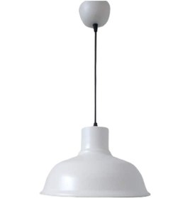 Resim Rys Retro Metal Beyaz Içi Beyaz Dekoratif Kafe Mutfak Tekli Sarkı 