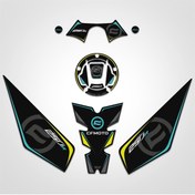 Resim Redline Grafik Cf Moto 250sr Tank Pad Set Gidonlu Mavi Neon Sarı 250 Sr 