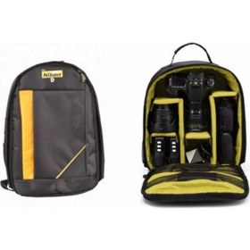 Resim FototekFotograf Nikon Dslr Fotoğraf Makinesi Için Çift Askılı Sırt Çantası 