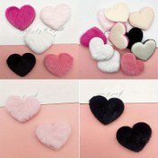 Resim 10 adet Kalp Şekilli Peluş DIY Kumaş Yama - Yumuşak Çok Renkli Sahte Kürk El Sanatları, Giyim, Şapkalar, Saç Aksesuarları ve Scrapbooking için, El Sanatları Aksesuarları | Canlı Tasarım | Yumuşak Dokulu, Kalp Süslemeleri 