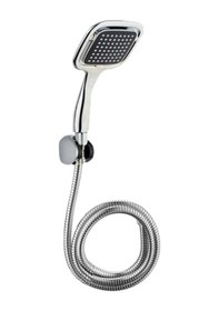 Resim Siyah Kare Banyo Duş Seti Hortum Mafsal Ve Başlık Set Diğer 