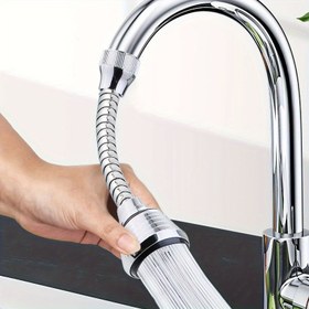 Resim Tabdo Mutfak Musluğu Uzatıcı, Ayarlanabilir Püskürtme Başlığı ve Sıçrama Önleyici Filtreli Aerator - Paslanmaz Çelik Nozul, Dayanıklı & Kolay Temizlenebilir Tasarım, Modern Mutfak Aksesuarı, Sağlam Yapı, DIY Tutkunları İçin 