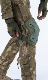 Resim Green Dizlik Ve Dirseklik 4'Lü Takım (Motorsiklet,Askeri, Airsoft, Kamp Ve Doğa Sporları) 