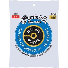Resim Martin & Co MA140 SP 80/20 Bronze Akustik Gitar Teli (Light 12-54) 