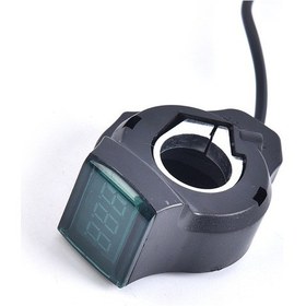 Resim Kırmızı Ekran Tek Ekran Elektrikli Araç Dönüş Kolu Elektrikli Araç Aksesuarları Hız Kontrol Kolu Gaz Kolu Siyah 