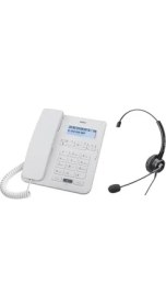 Resim Karel TM145 Karel Rj9 Kulaklıklı Masaüstü Telefon Beyaz 