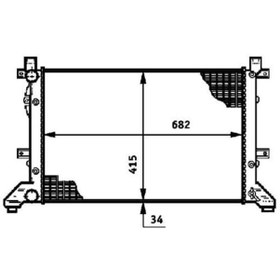 Resim ORIS MVW813034 Radyatör Lt28-35-Lt28-46 2.5TDI-2.8TDI Ac Klimasız Mek 685X415X34 