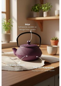 Resim Bambum Linden - Sümbül Döküm Demlik 750 Ml Mor Mor 